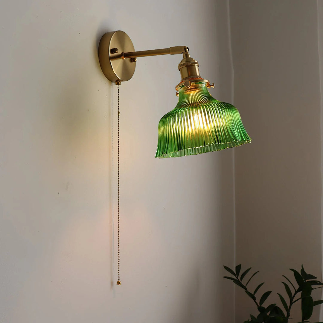 Textured Glass Wall Light