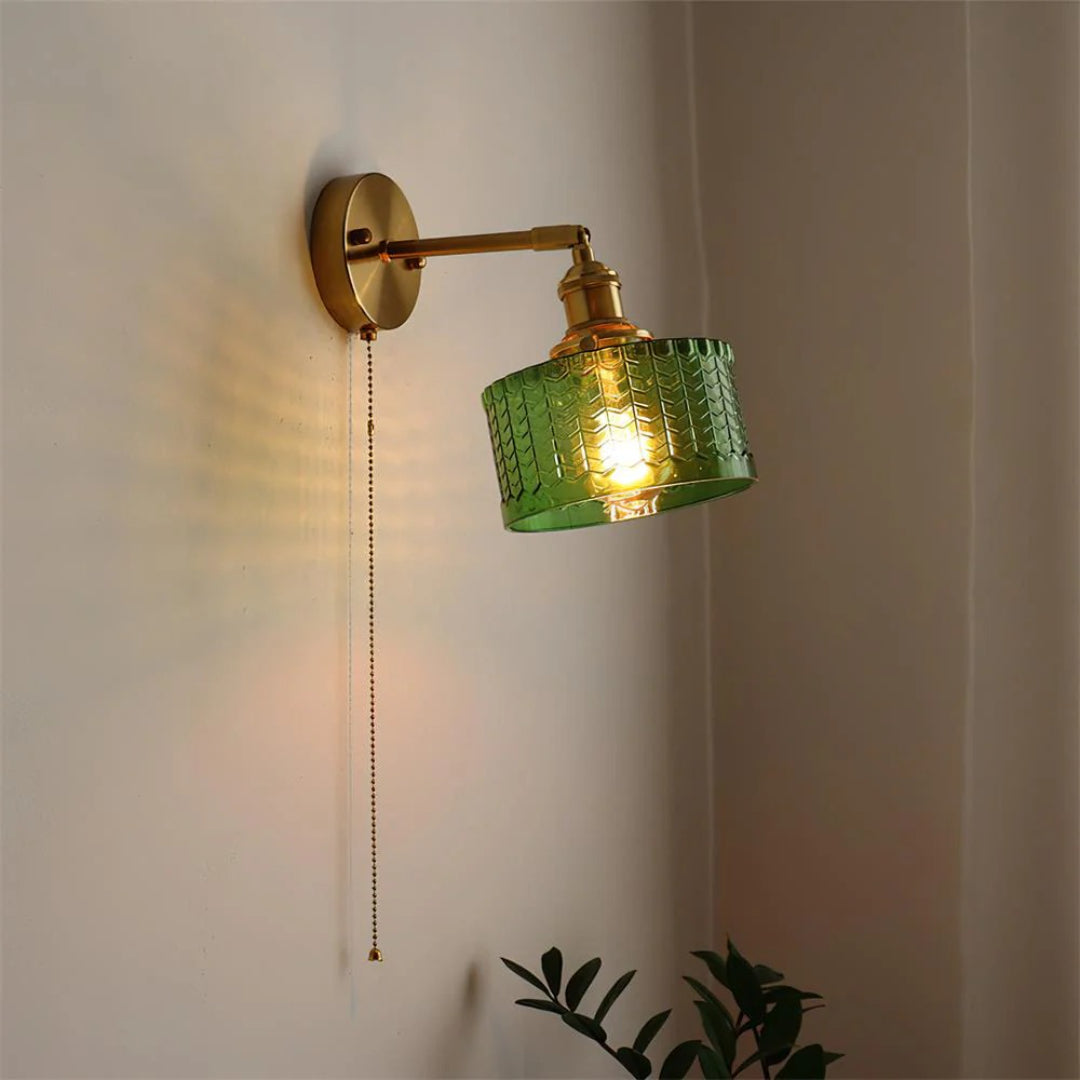 Textured Glass Wall Light