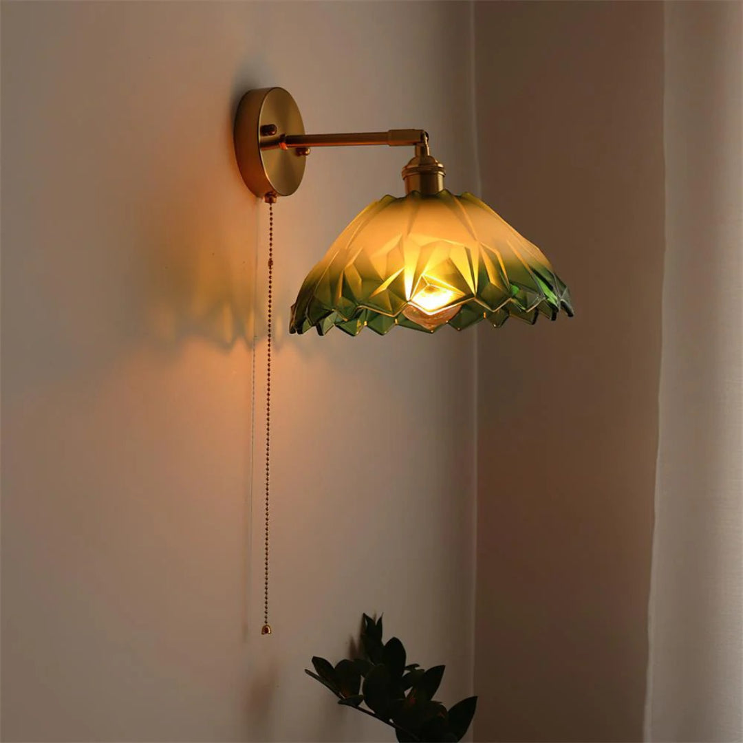 Textured Glass Wall Light