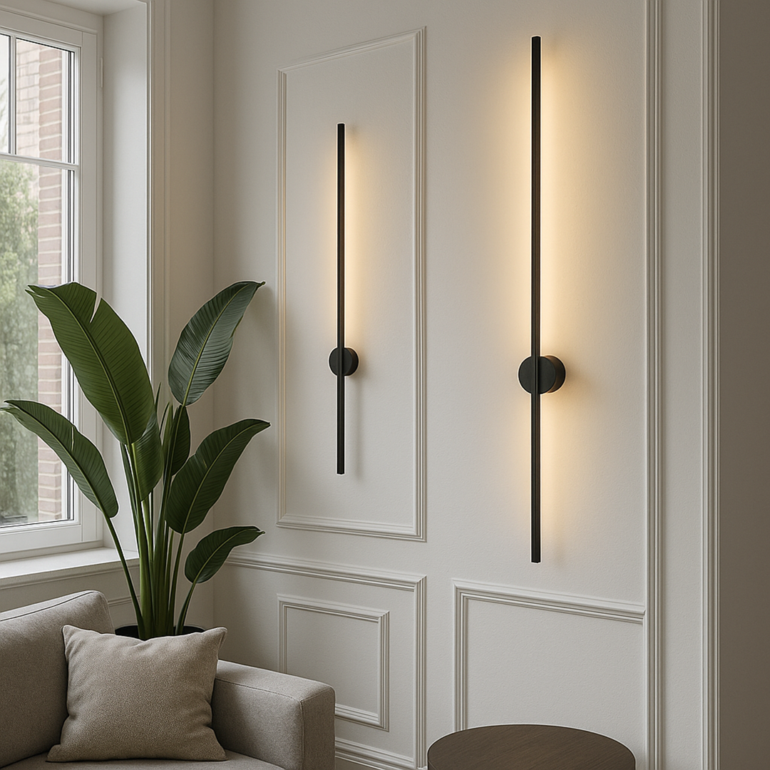 Linear Wall Lamp – Slim Gold Finish Modern Architectural Design