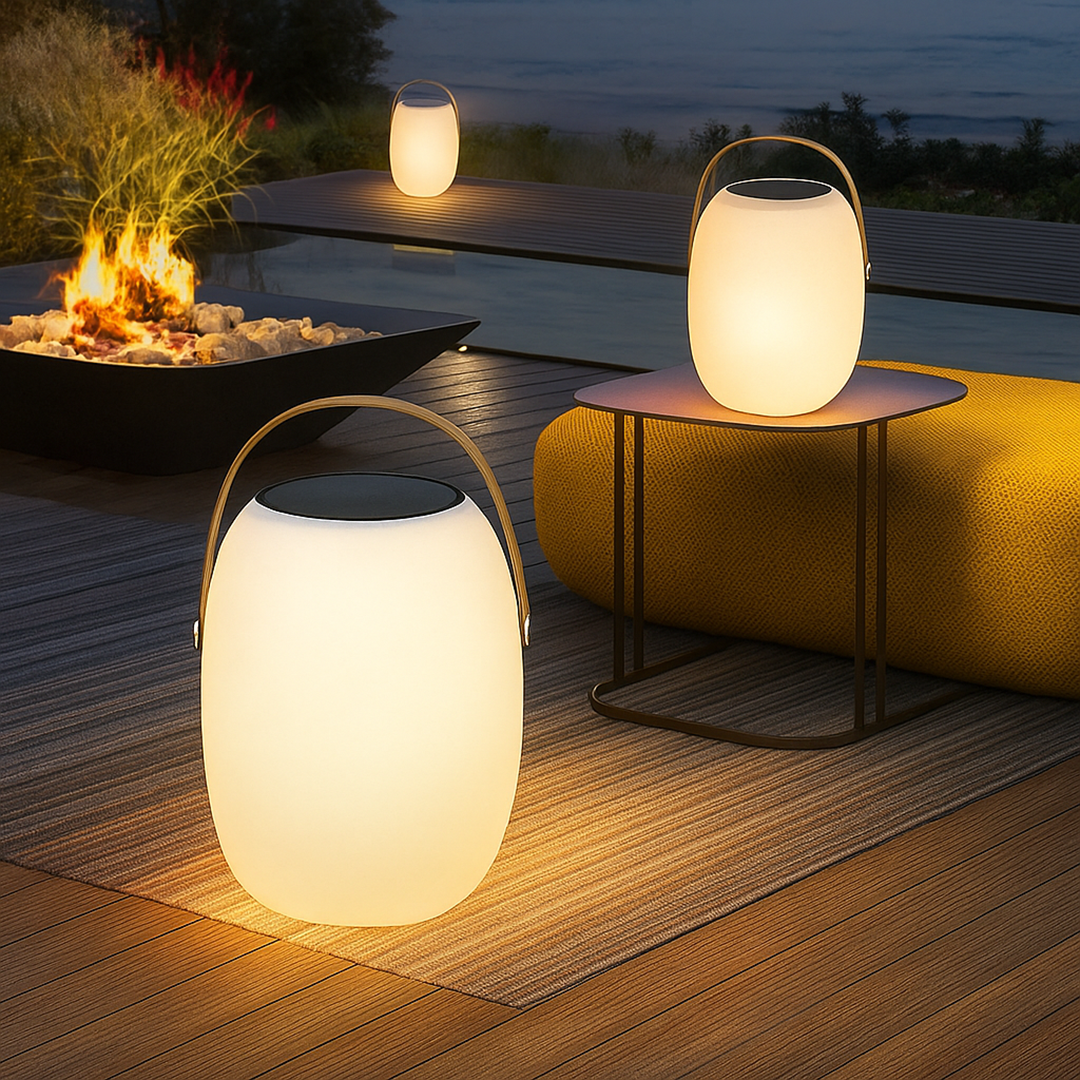 Portable Solar Table Lamp – Cordless Outdoor Terrace And Garden Design