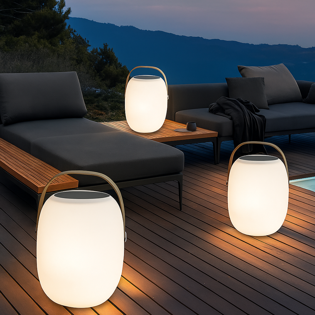 Portable Solar Table Lamp – Cordless Outdoor Terrace And Garden Design