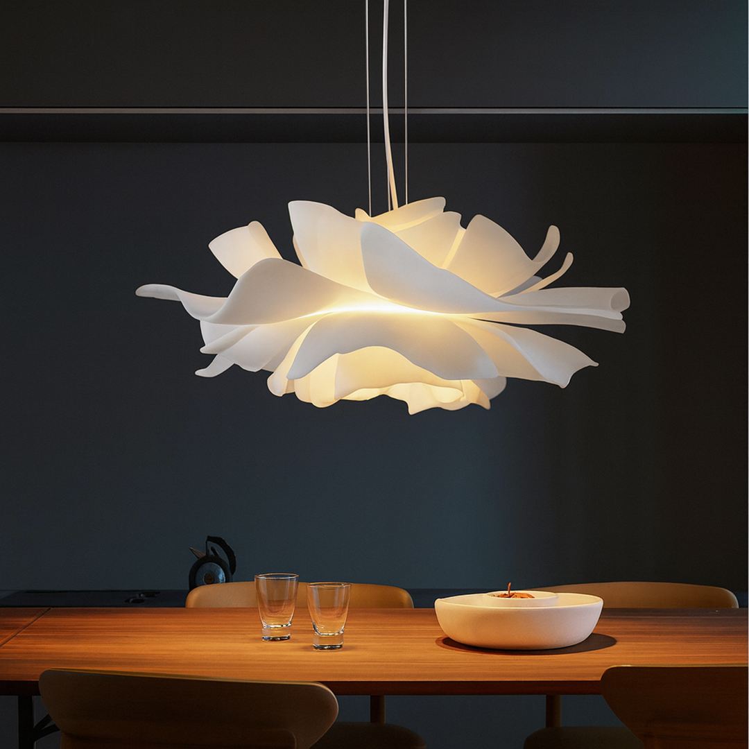 Flower Petal Pendant Lamp – Sculptural Organic Layered Design Statement