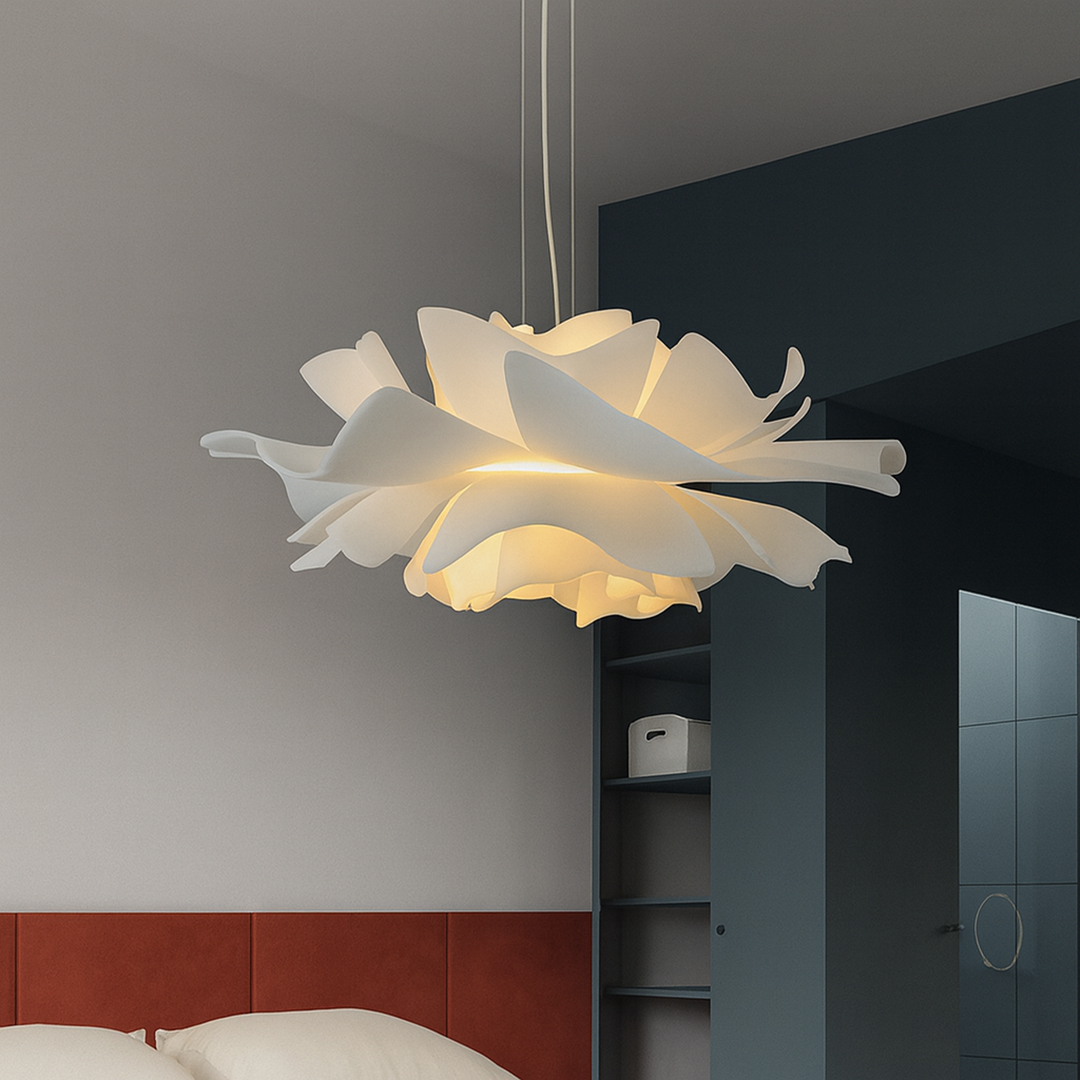 Flower Petal Pendant Lamp – Sculptural Organic Layered Design Statement