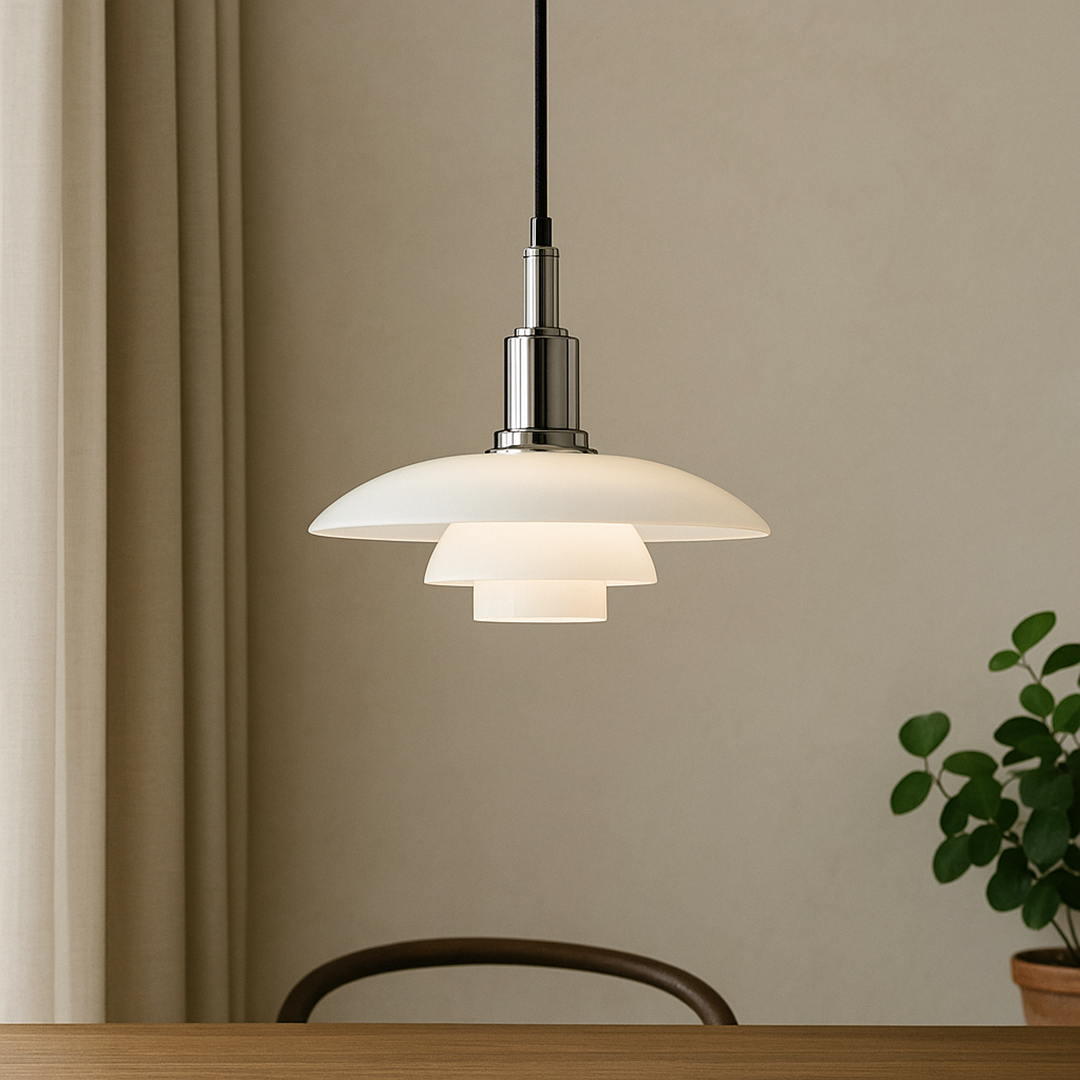 Sculpted Metal Pendant Lamp – Danish Scandinavian Minimalist Design