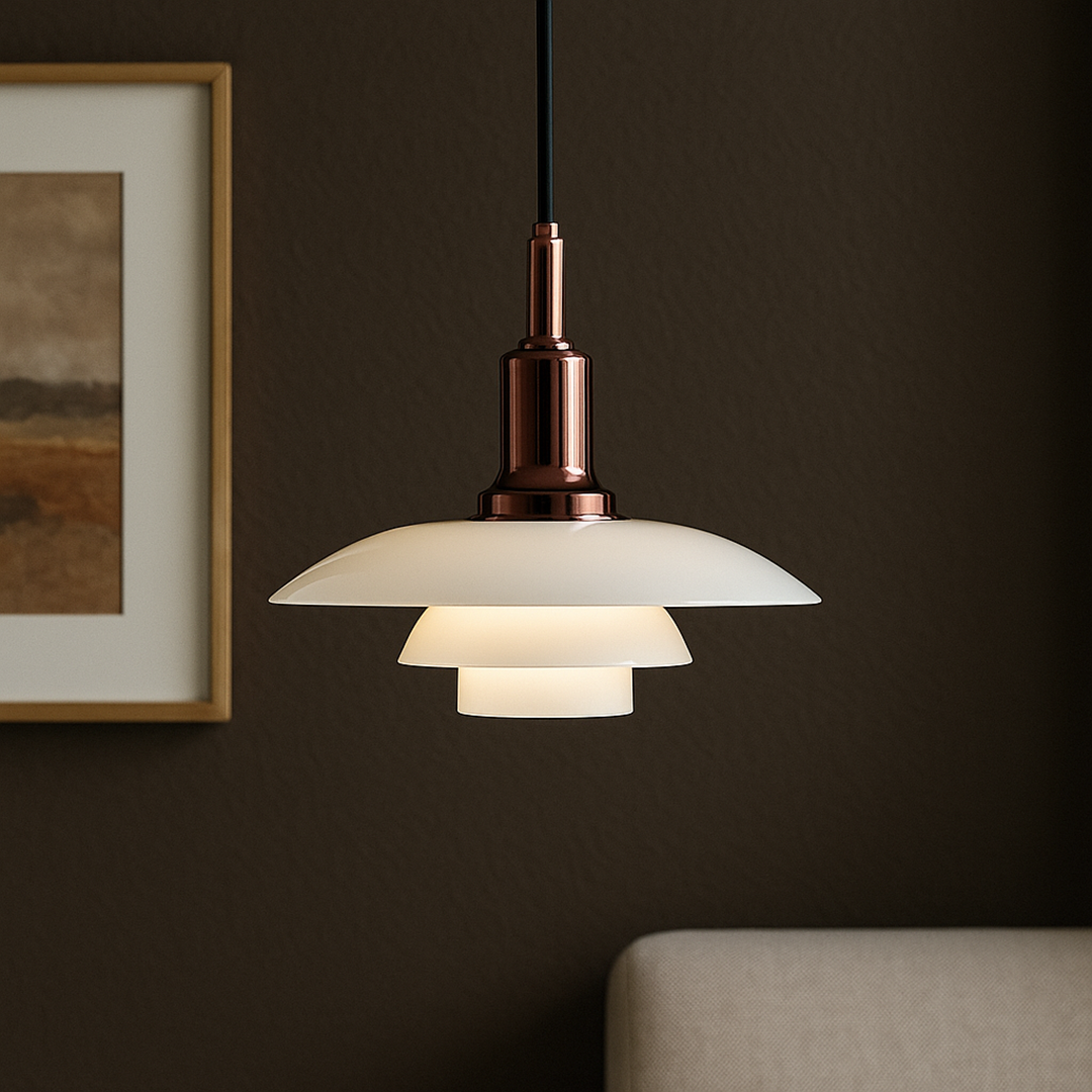 Sculpted Metal Pendant Lamp – Danish Scandinavian Minimalist Design