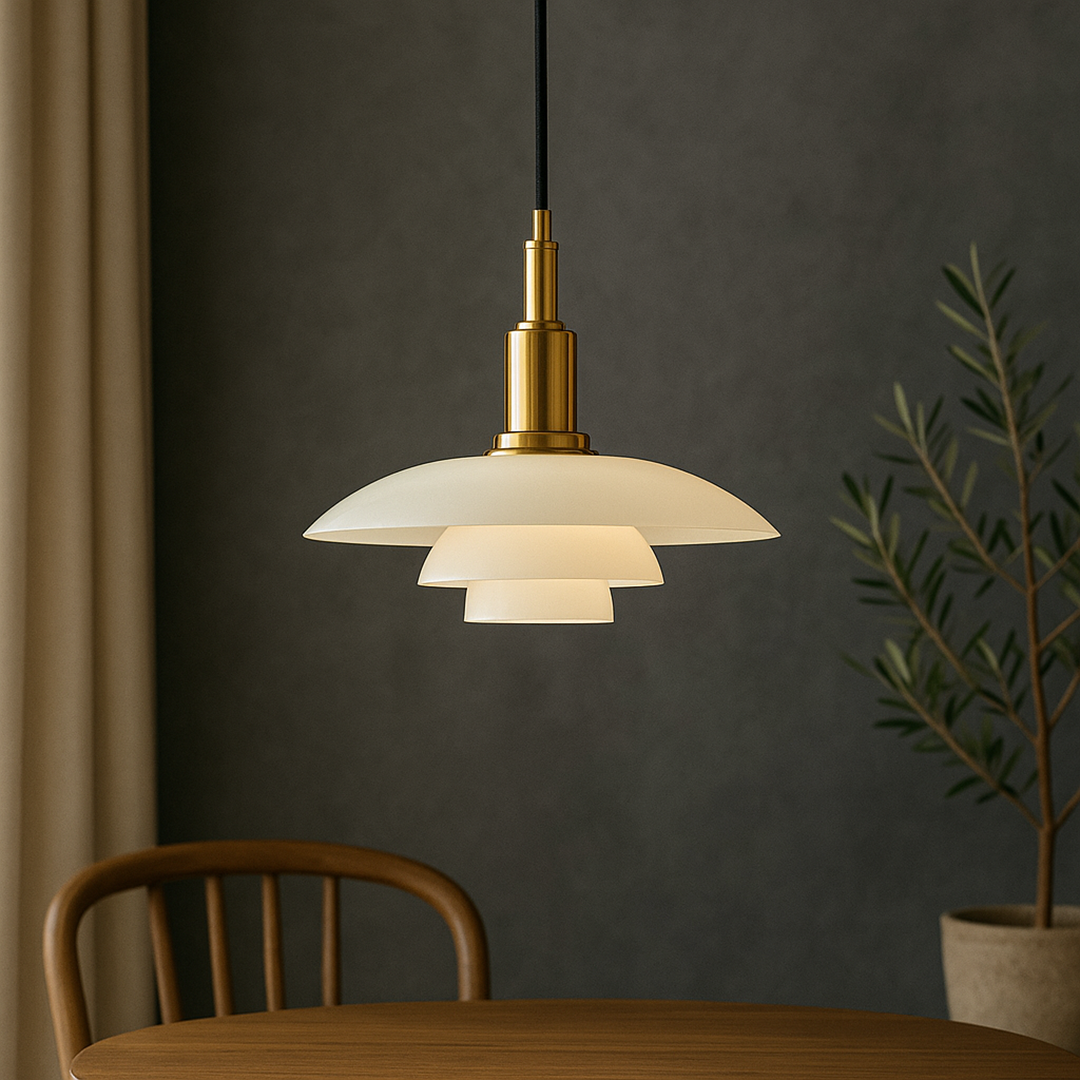 Sculpted Metal Pendant Lamp – Danish Scandinavian Minimalist Design