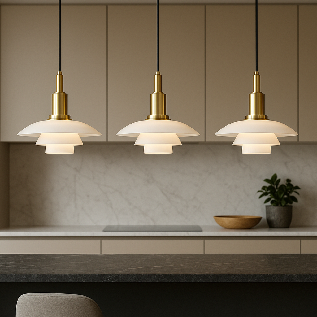 Sculpted Metal Pendant Lamp – Danish Scandinavian Minimalist Design