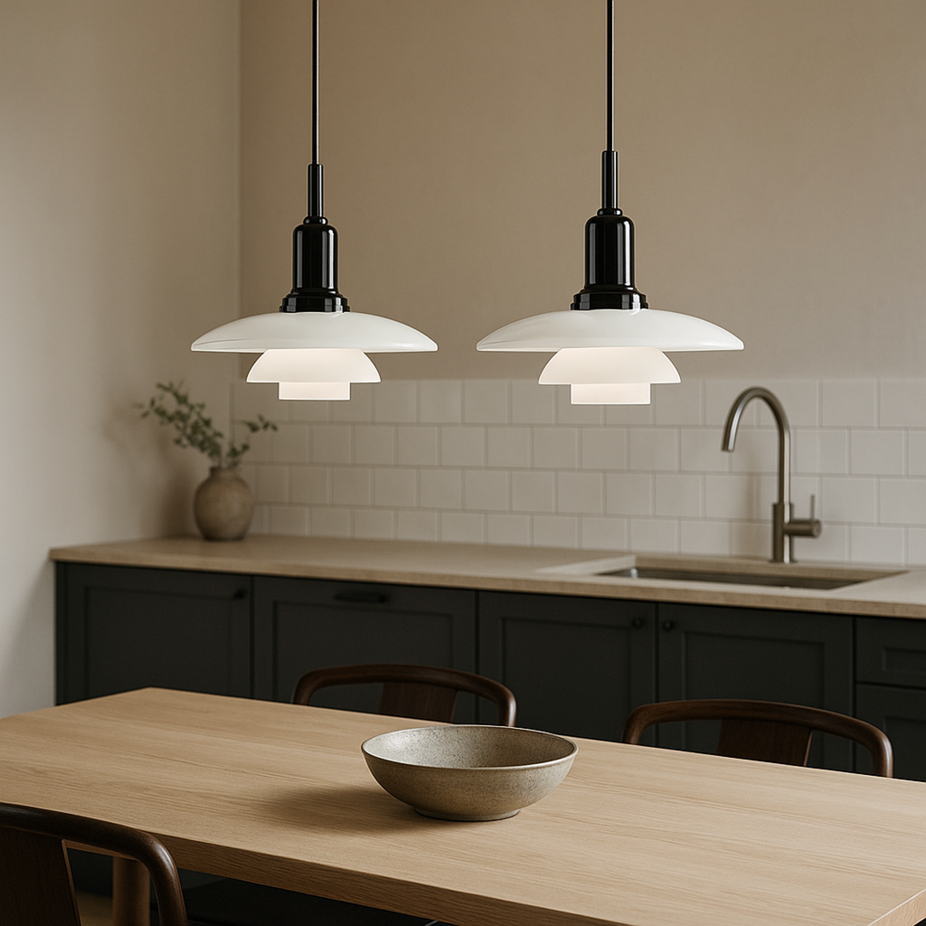 Sculpted Metal Pendant Lamp – Danish Scandinavian Minimalist Design