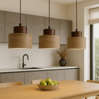 Travertine Stone Pendant Lamp – Cylindrical Natural Texture Minimalist Design