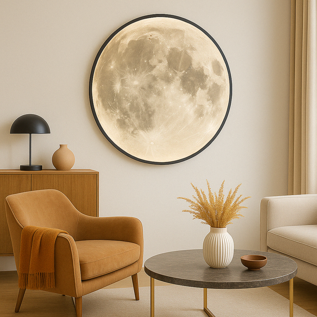 Moon Wall Lamp – Circular LED Design For Indoor And Outdoor Use