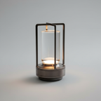 Modern Glass Cylinder Table Lamp