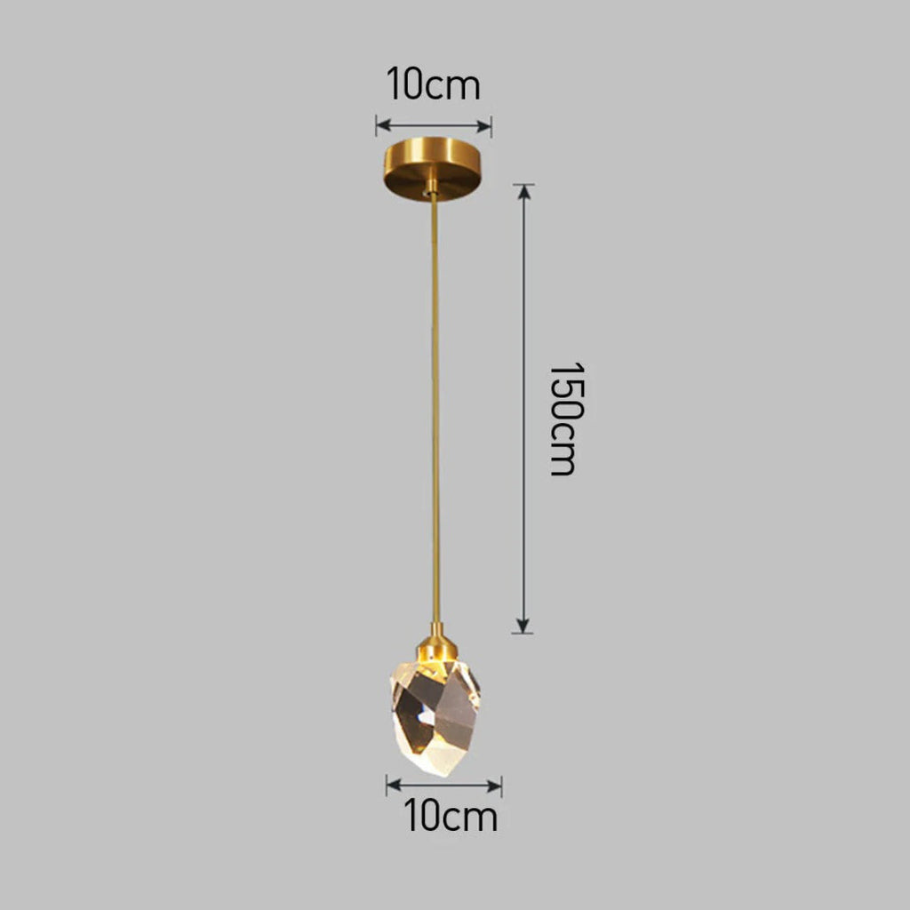 Crystal Brass Pendant Light