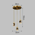 Crystal Brass Pendant Light