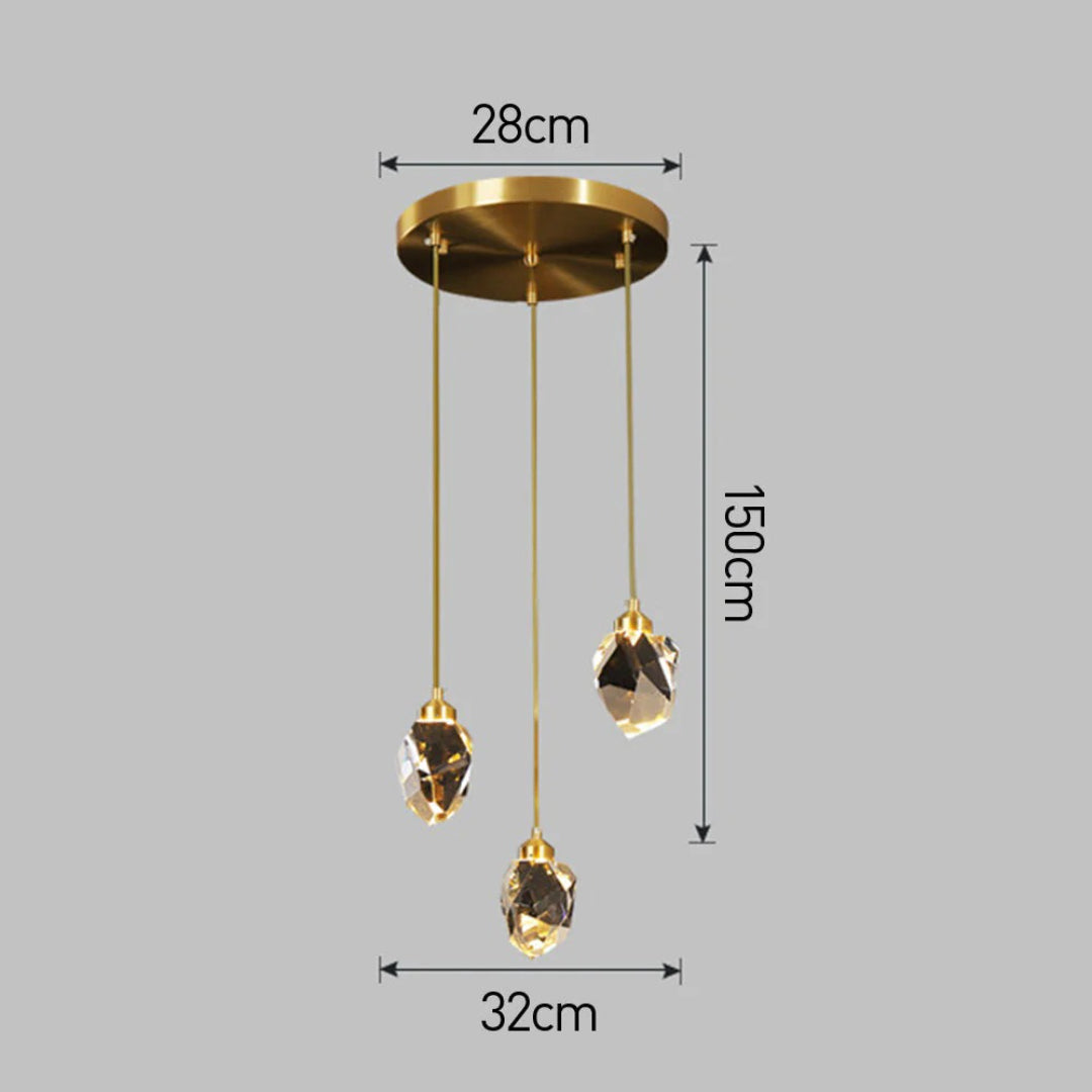Crystal Brass Pendant Light