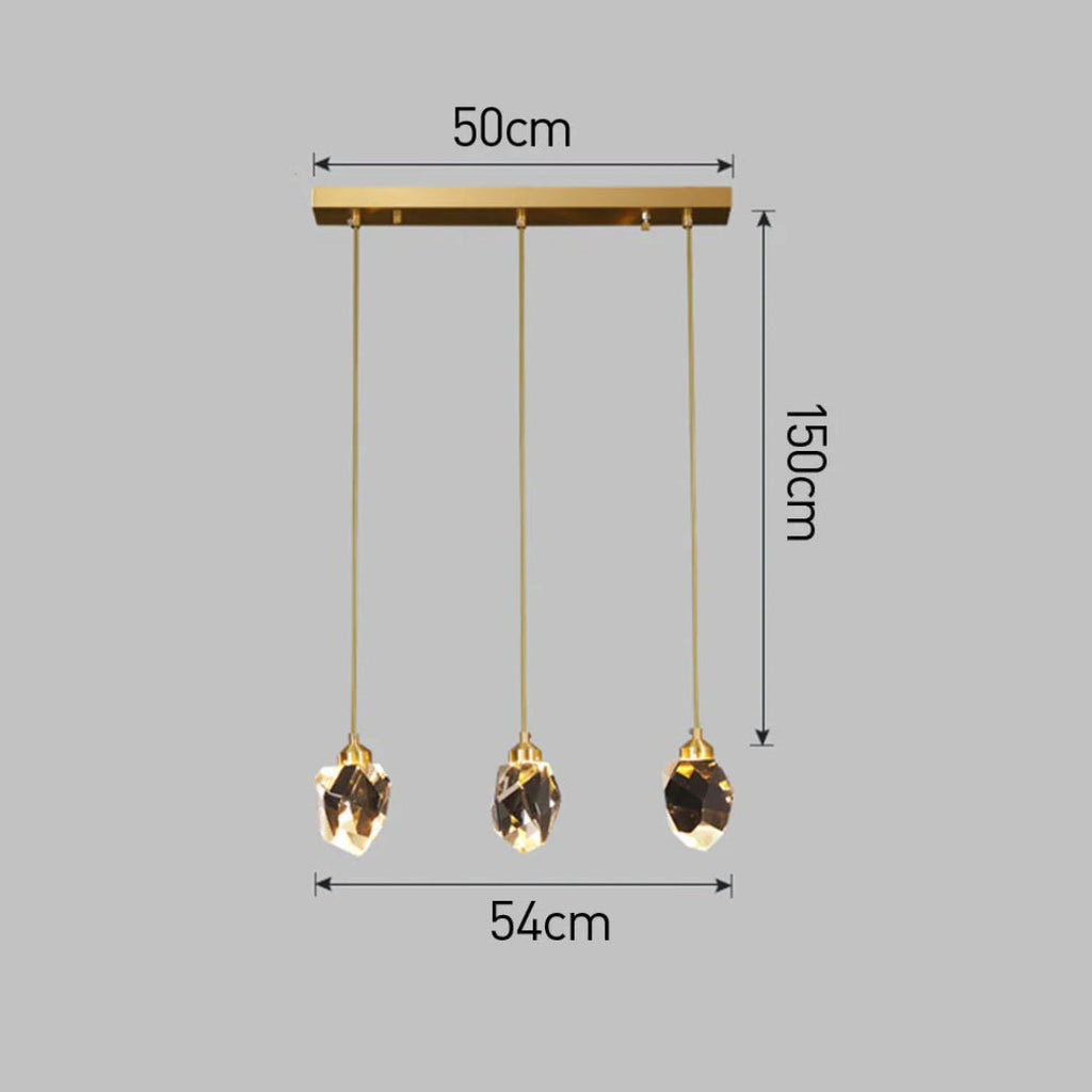 Crystal Brass Pendant Light