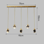 Crystal Brass Pendant Light
