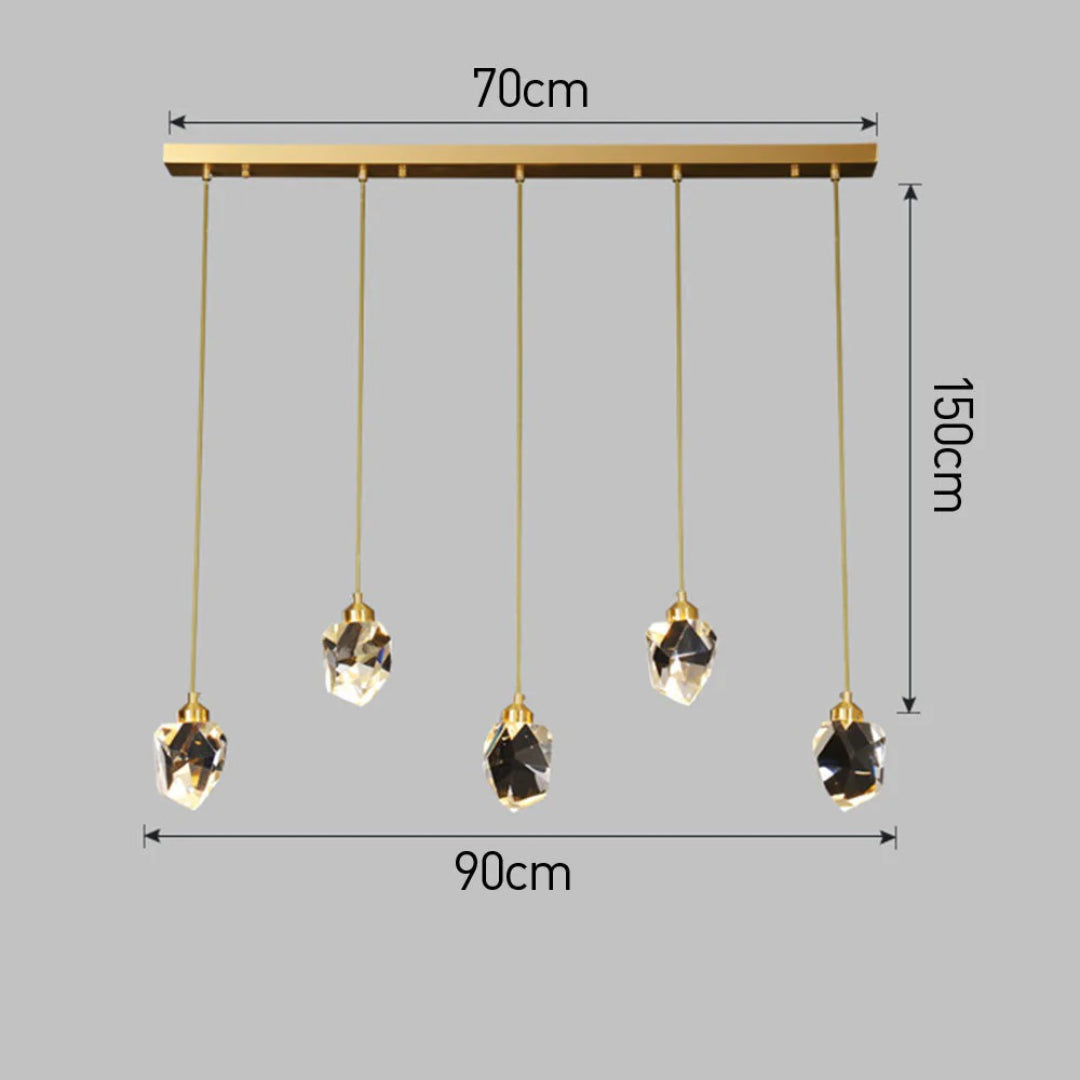 Crystal Brass Pendant Light