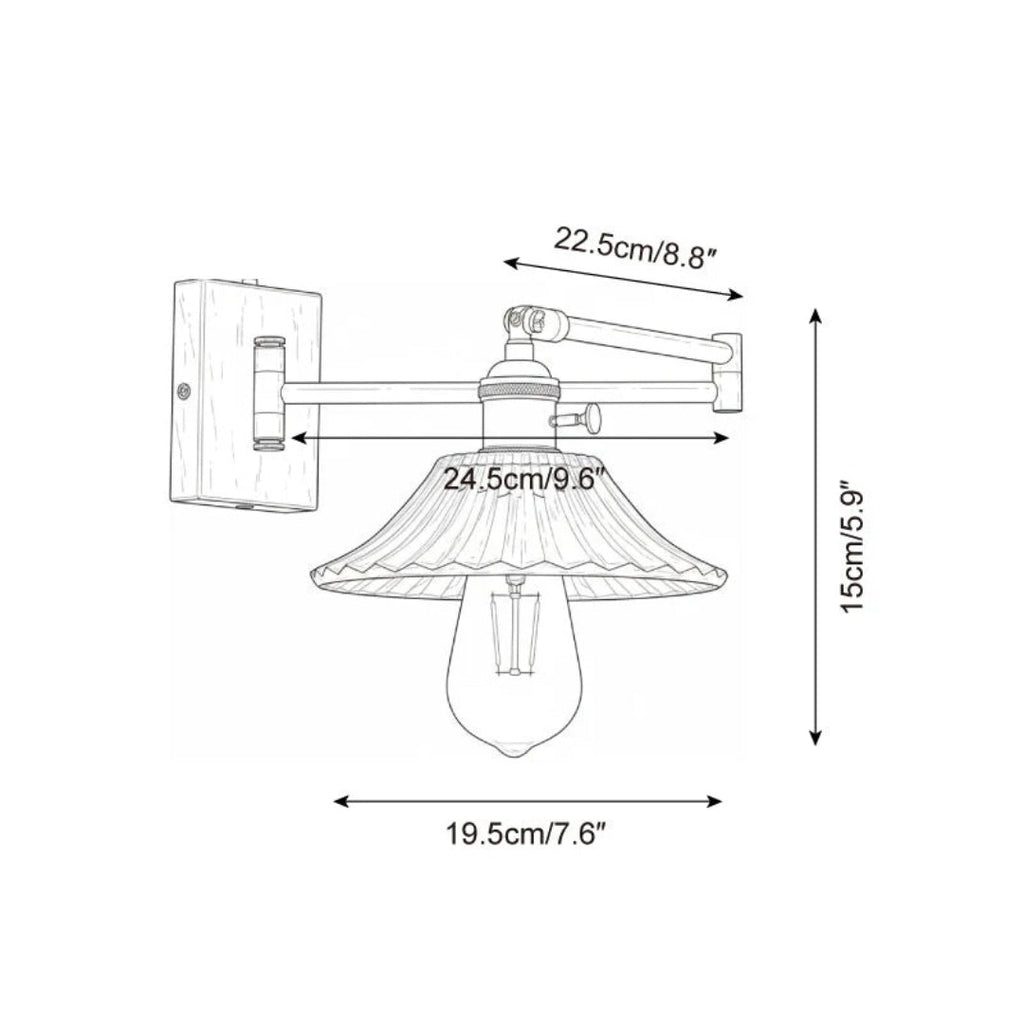 Industrial Glass Wall Light
