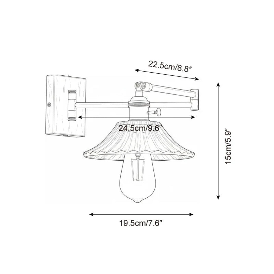 Industrial Glass Wall Light