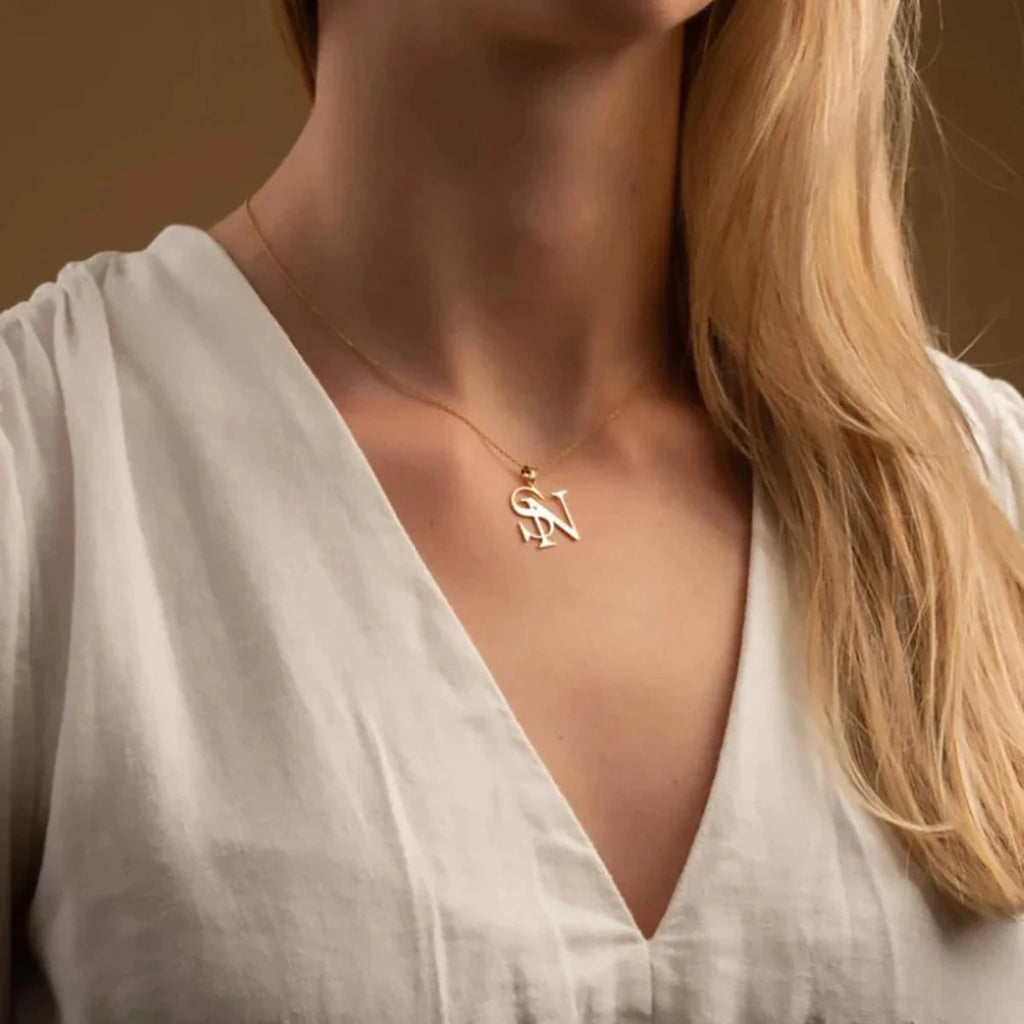 Custom Initial Necklace for Women - Personalized Letter Pendant in Stainless Steel - Minimalist Everyday Jewelry Gift