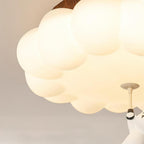LED Ceiling Light Acrylic and Metal 50cm Diameter | Bear and Cloud Design | Soft Warm White Lighting for Kids Rooms