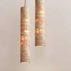 Natural Stone Cylinder Pendant Light