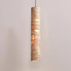 Natural Stone Cylinder Pendant Light