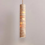 Natural Stone Cylinder Pendant Light