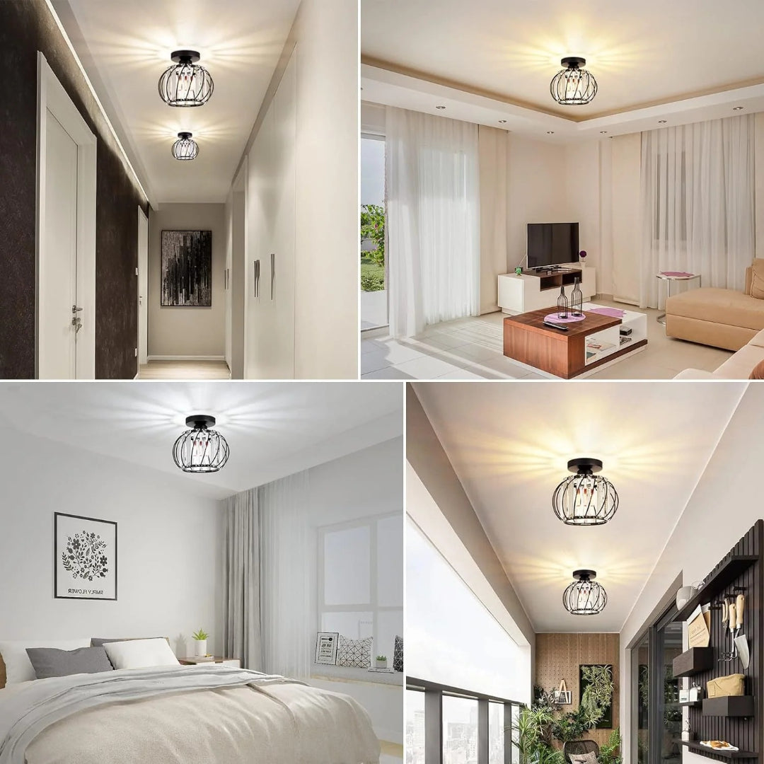 Vintage Crystal Ceiling Light