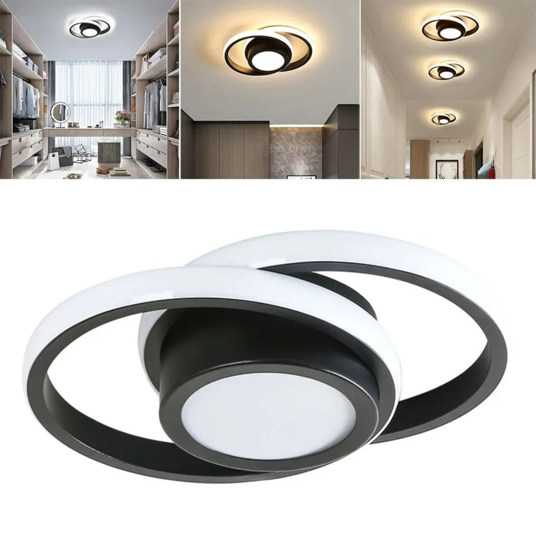 Contemporary Double Ring Ceiling Light