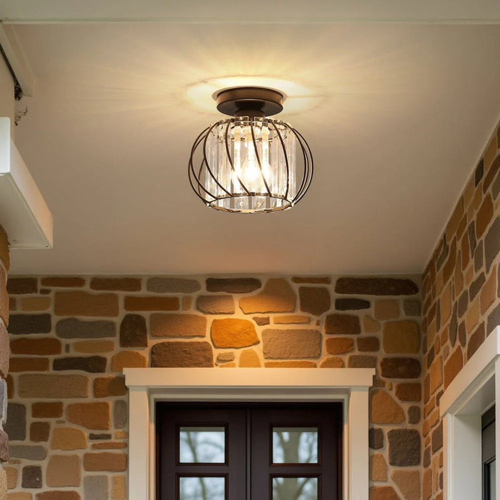 Vintage Crystal Ceiling Light