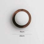 Wooden Round Wall Light