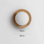Wooden Round Wall Light