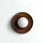 Wooden Round Wall Light