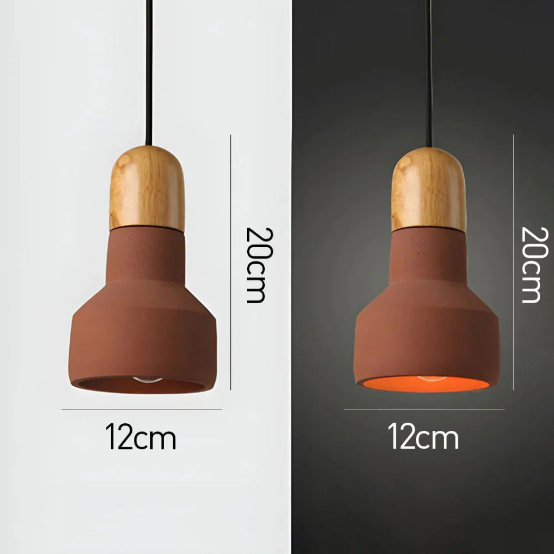 Industrial Wood Pendant Light