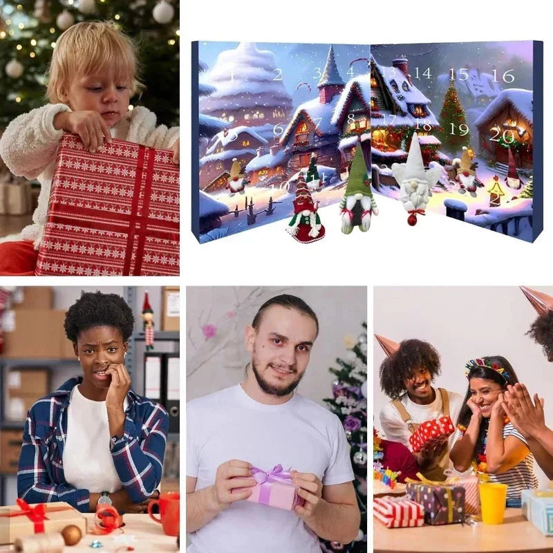 2026 Advent Calendar Gnome - 24 Day Holiday Countdown with Handcrafted Plush Gnomes and Daily Festive Surprises