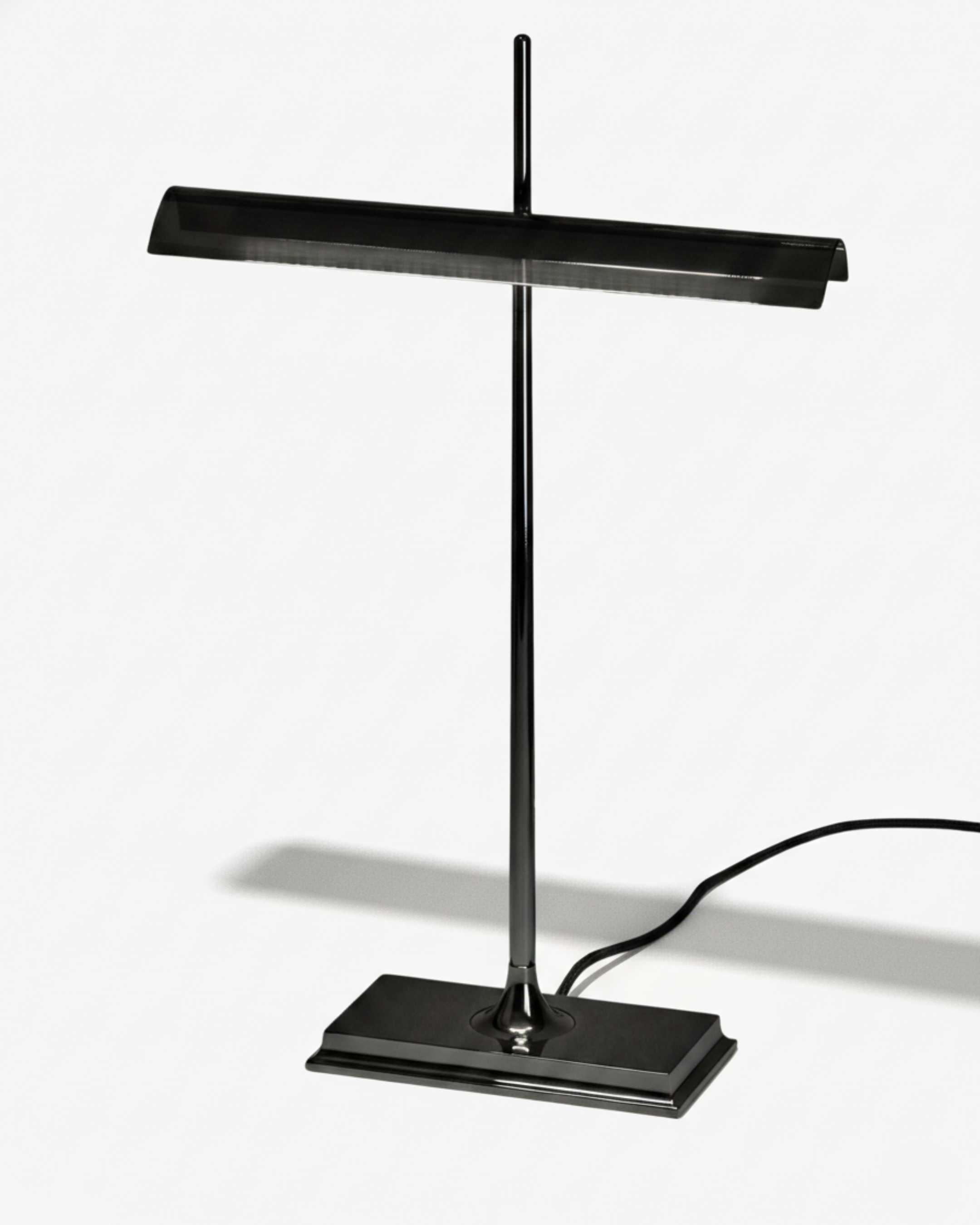 Desk Lamp Aluminum and Optical Acrylic | Integrated LED 3000K | USB Charging Port | Touch Dimmer and Weighted Base