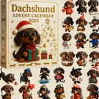 Dachshund Advent Calendar 2026 with 24 Hand-Painted Dachshund Figurines | Collectible Christmas Countdown Set for Dog Lovers