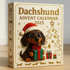 Dachshund Advent Calendar 2026 with 24 Hand-Painted Dachshund Figurines | Collectible Christmas Countdown Set for Dog Lovers
