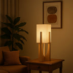 Organic Floor Lamp – Japanese Wabi Sabi Sculptural Natural Design