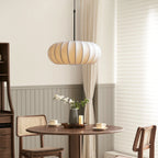Layered Silk Pendant Lamp – Organic Sculptural Design For High Ceilings