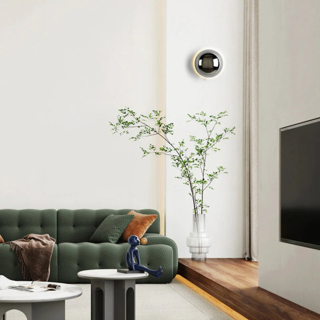 Modern Round Metal Wall Light
