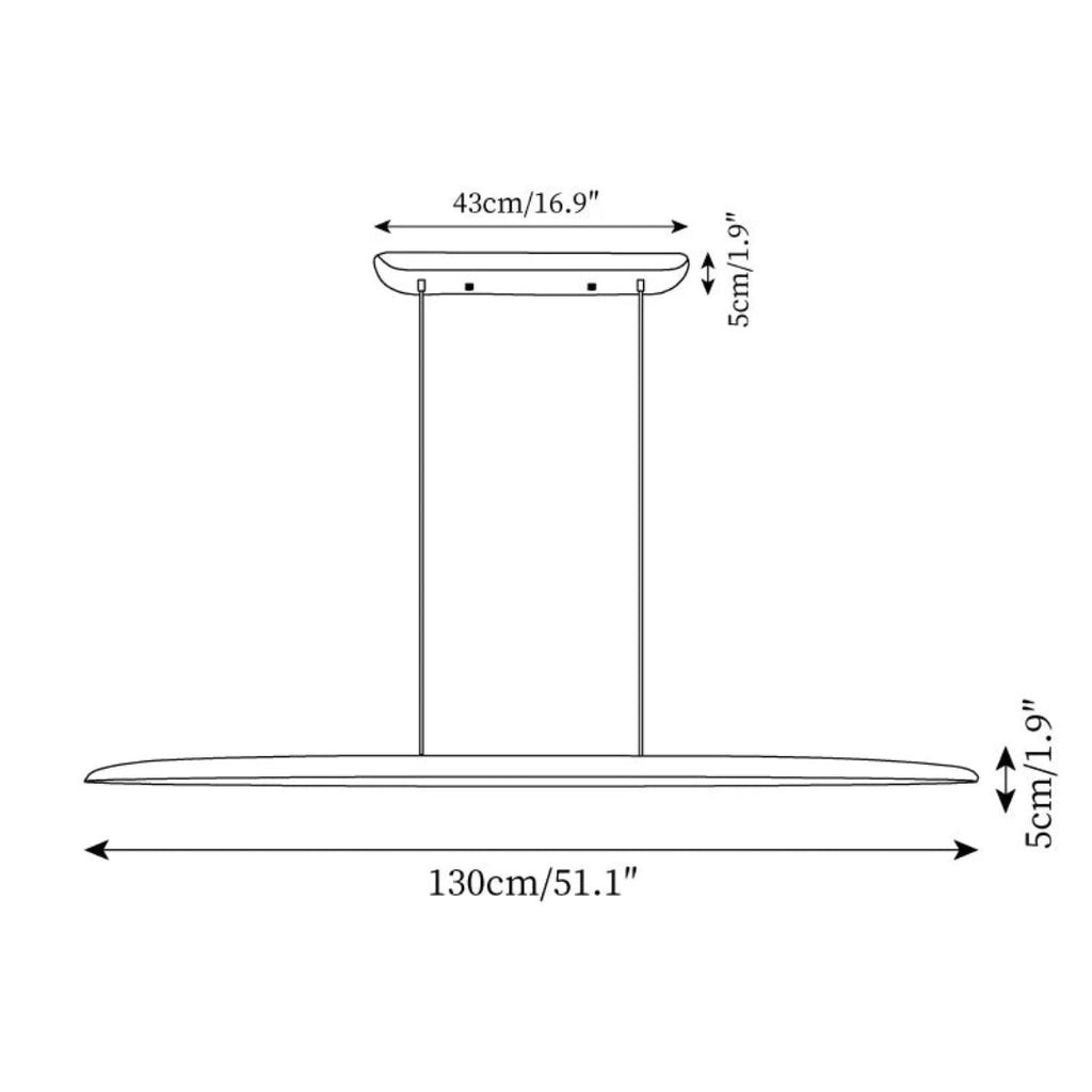 Japandi Wooden Linear Pendant Light