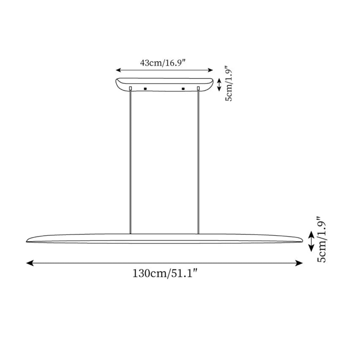 Japandi Wooden Linear Pendant Light