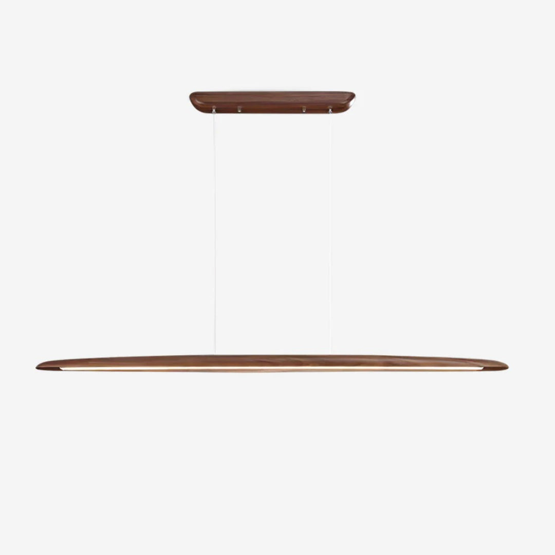 Japandi Wooden Linear Pendant Light