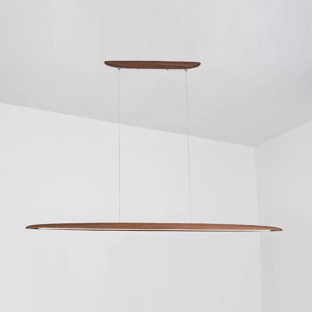 Japandi Wooden Linear Pendant Light