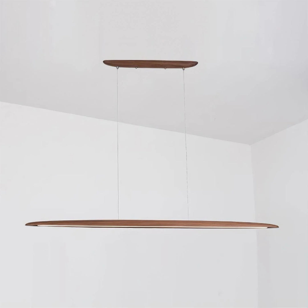 Japandi Wooden Linear Pendant Light