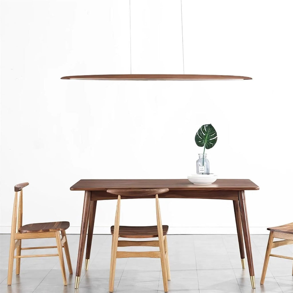 Japandi Wooden Linear Pendant Light