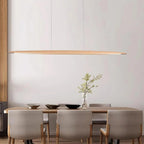 Japandi Wooden Linear Pendant Light
